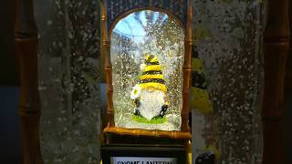 Cracker Barrel gnome lantern glitter globe
