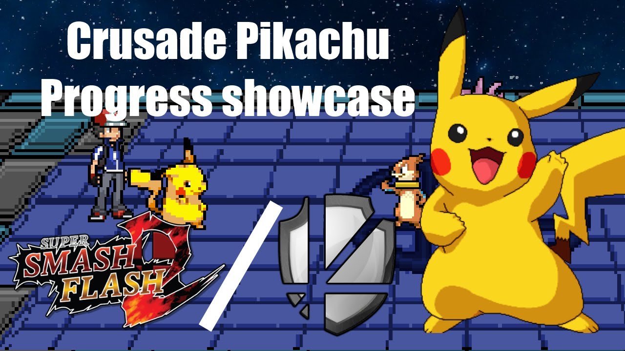 Crusade Pikachu + Extra versions – Super Smash Flash 2 Mods