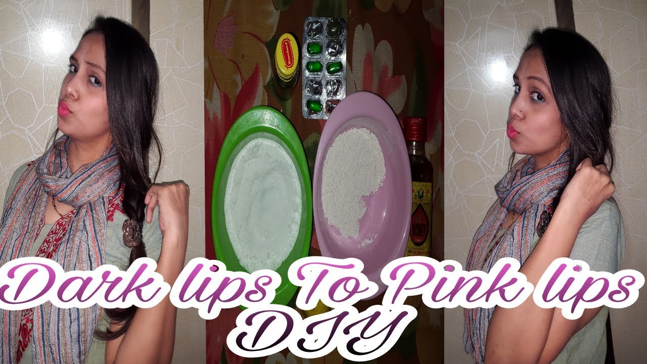 how to get pink lips & lighten dark lips naturally - YouTube