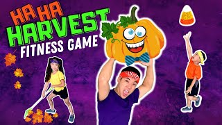 HARVEST VIDEOGAME Workout | Kids Pumpkin Challenge + JOKES | Corn Maze