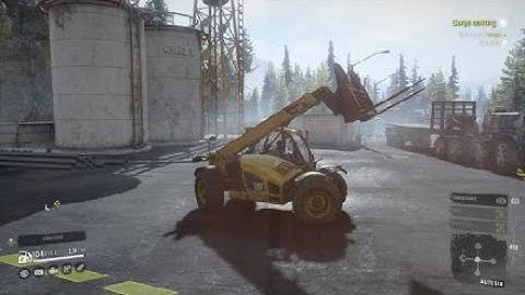 Location of Free Caterpillar Forklift TH 357 and First review, Testing | SnowRunner Gameplay