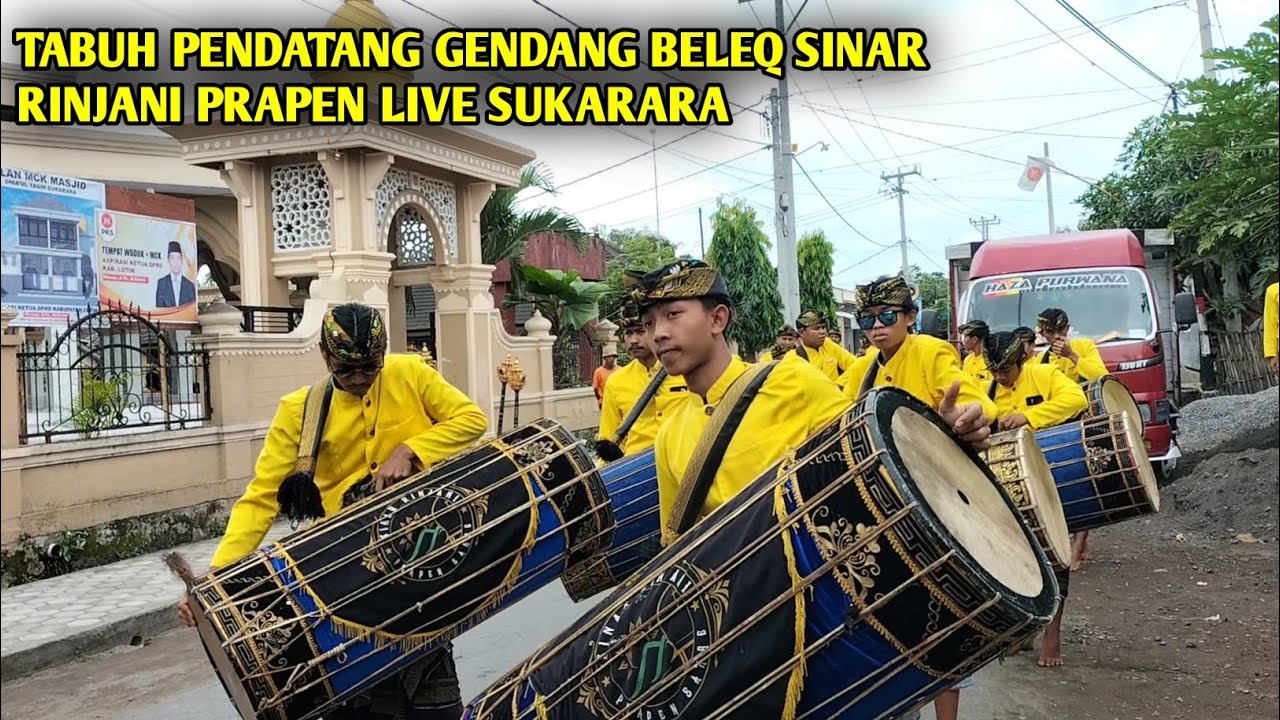Tabuh Pendatang Gendang Beleq Sinar Rinjani Prapen Di Sukarara Lotim