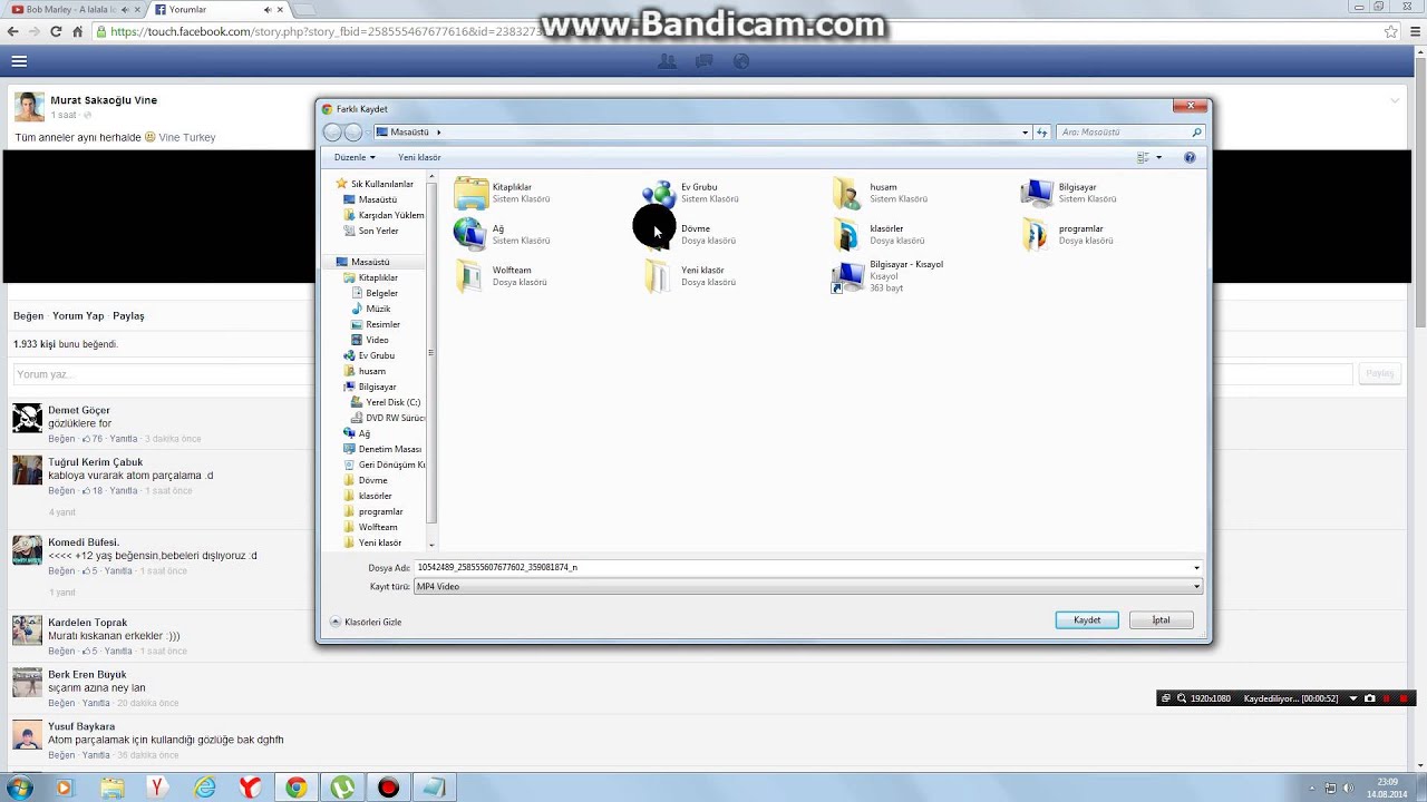 Bilgisayara Video kaydetme [Facebook] YouTube