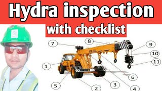 Hydra inspection in hindi ! Hydra checklist ! Crane inspection ! crane checklist ! safety video