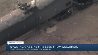 Wyoming Gas Line Inferno Seen From Colorado