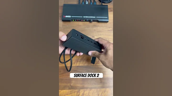 MS Surface laptop connecting to KVM- Dual Monitor KVM setup #remotework #wfh #microsoft #kvm #Avico