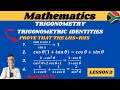Grade 11 Trig identities | Prove that the LHS=RHS