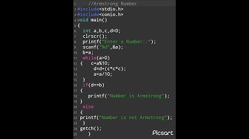 6 C Program To Check Armstrong Number #clanguage #Quick