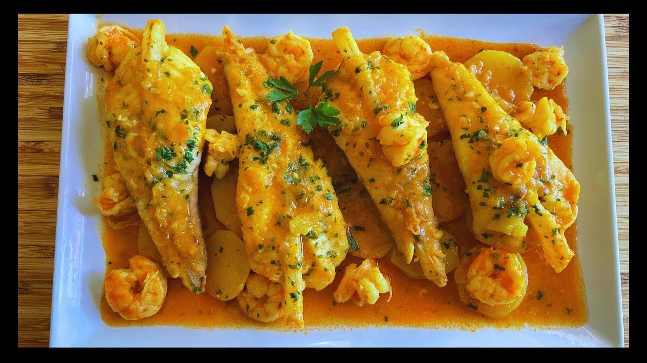 RAPE EN SALSA MARINERA con Langostinos 🎄 Receta de Fiesta Económica - GUILLE RODRIGUEZ