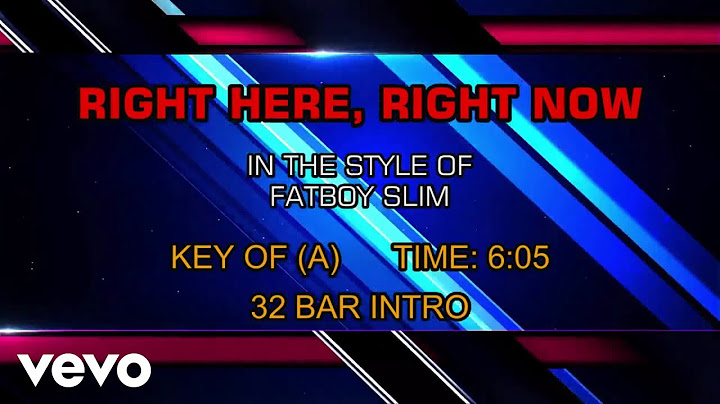 Right Here, Right Now Karaoke version - Karaoke performance video thumbnail