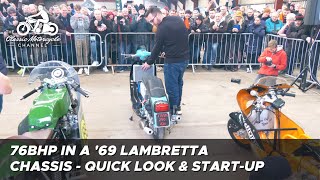 76bhp Lambretta 250cc twin by Casa Performance - quick look & start-up
