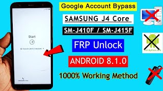 Samsung J4 Core (SM-J410F) FRP Bypass | All Samsung Frp Bypass Android 8.1.0 | Google Account Unlock