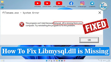 ✅ How To Fix Libmysql.dll is Missing in Windows 11/10/8/7