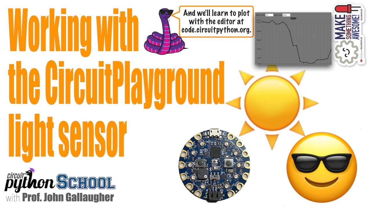 Light Sensor and the CircuitPlayground (CircuitPython School) - YouTube