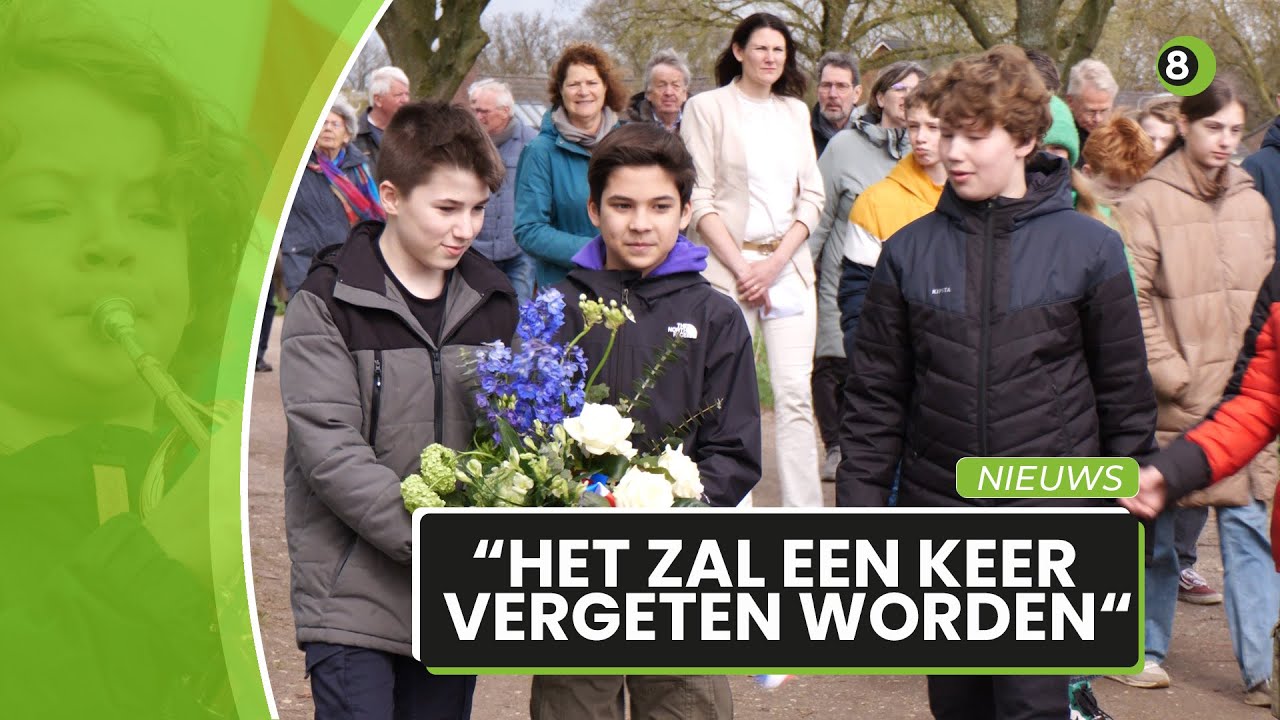 Leerlingen Staring College herdenken Tweede Wereldoorlog bij monument Somerset