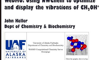 Using WebMO and NWChem