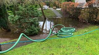 Garden Flooding in Wilmslow after the recent storms