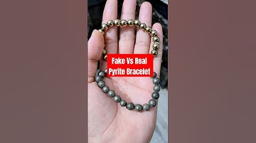 Fake Vs Real Pyrite Bracelet #crystals #youtube2025