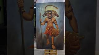 Panchmukhi Hanuman Oil Painting