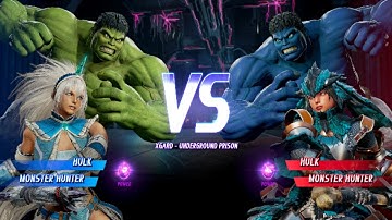 Hulk &. Monster Hunter Vs Hulk & Monster Hunter [Very Hard]AI Marvel Capcom infinite Gameplay