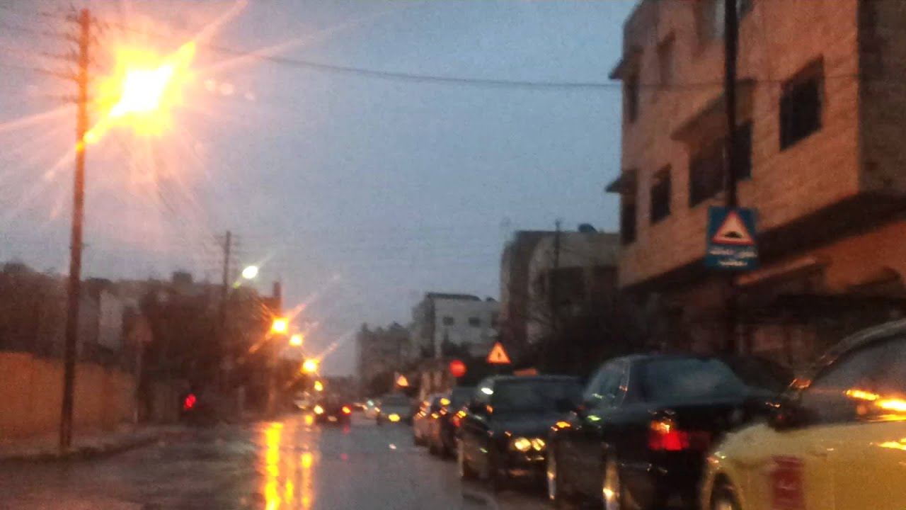 جولة في اربد  حي التركمان تحت امطار الخيرولله الحمد