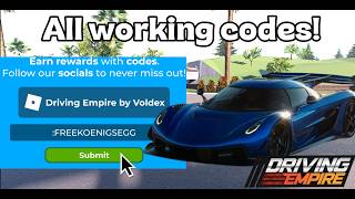 *NEW* ALL working CODES in DRIVING EMPIRE in April 2026!