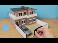 Cardboard house model making  diy mini house design