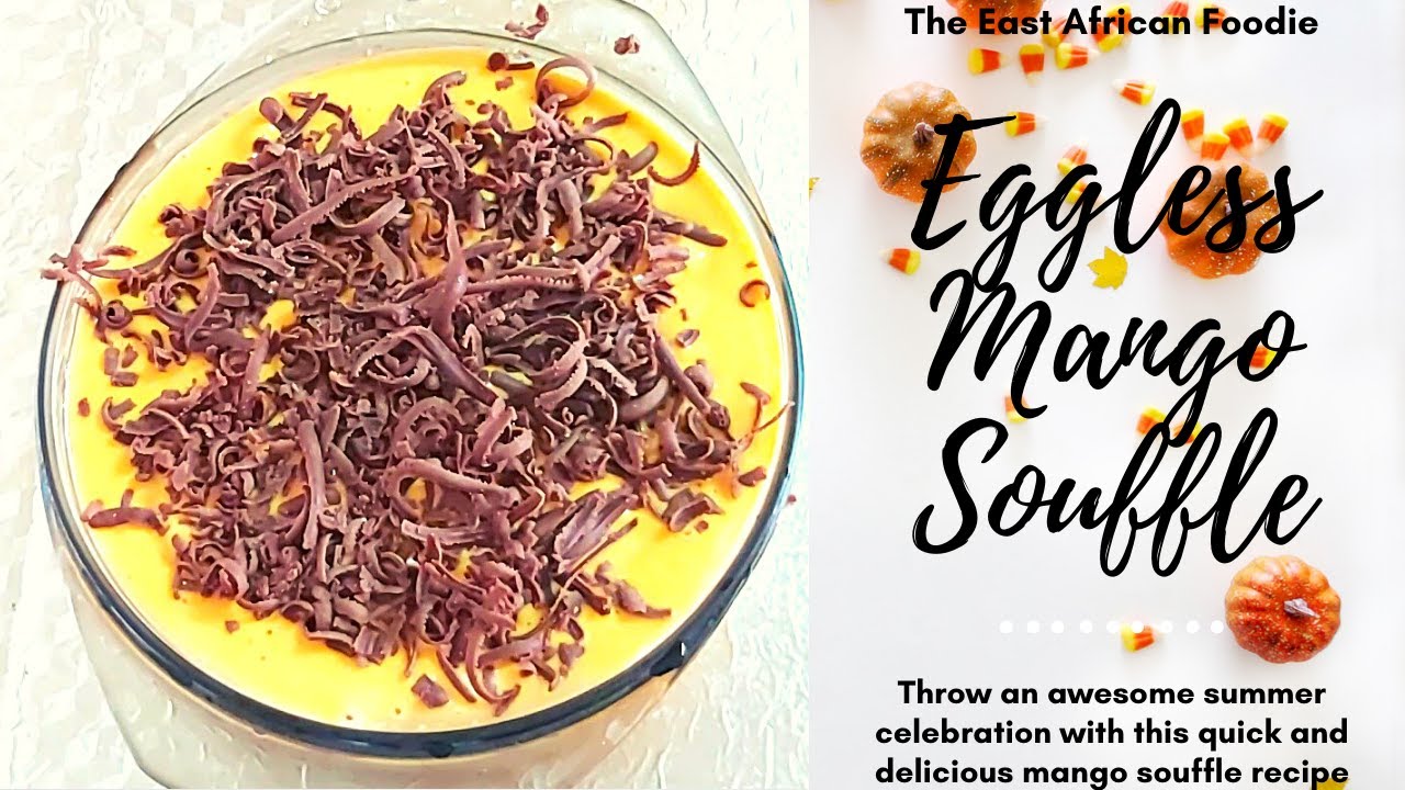 4 Ingredient Eggless AppleMango Souffle Dessert No baking No Cooking