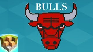 Block Craft 3D : Chicago Bulls Logo Easy