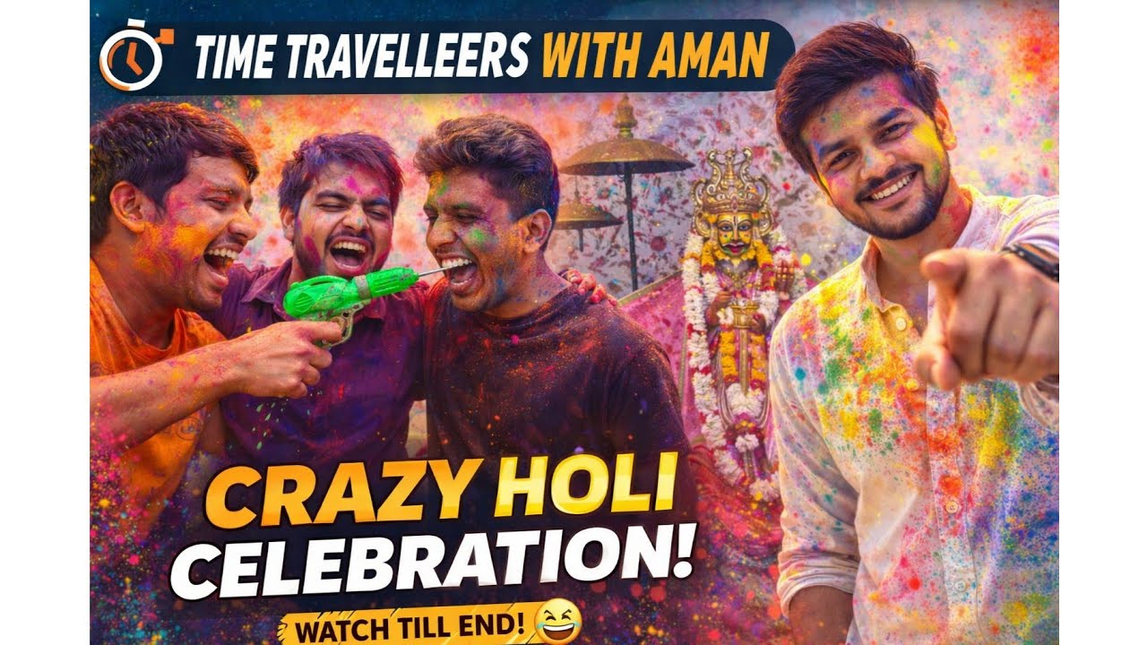 CRAZY HOLI CELEBRATION 2026 🤯 | Holi Vlog With Friends | TIME TRAVELLERS WITH AMAN
