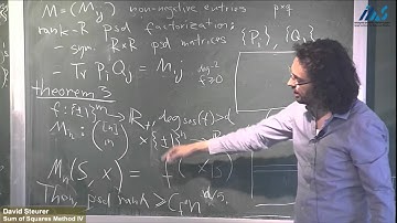 David Steurer (Cornell University) Sum of Squares Method IV