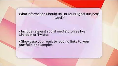 What Information Should Be On Your Digital Business Card? - Everyday-Networking