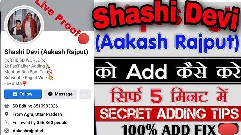 Fb King 👑 Shashi Devi Aakash Rajput Sd family me add kaise kare | How to add Shashi Devi Sd Family