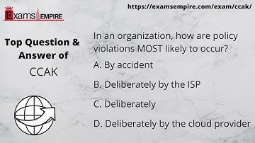 CCAK Certificate of Cloud Auditing Knowledge Exam Training Kit by ExamsEmpire