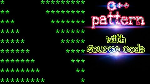 C++ PATTERN (ONLY LOGIC) VIDEO SOLUTION FOR ABSOLUTE BEGINNERS