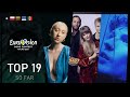 Eurovision 2024  top 19 so far new 