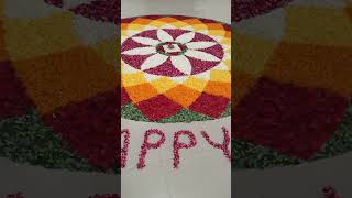 Happy onam🌸🌺🌼. #art #rangoli #beautiful #colour #flowers #shortsvideo #trendingvideos  #madebyflower