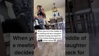 WHEN YOUR DAUGHTER EMBARRASSES YOU IN THE MIDDLE OF A MEETING 😳🤦🏾‍♂️ #Payback