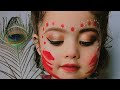 Apni beti ko yese banaye radha ✨❤️🦚💅 Radha look @supriyapardhevlog2276 #newpost #radha #beginner