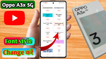 how to change font style in oppo a3x 5g | oppo a3x 5g font style change
