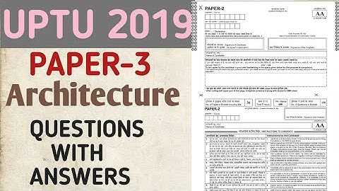 UPTU 2019 (UPSEE) Official Answer-Key (Paper 3) || All Sets -AA,BB,CC,DD OF ARCHITECTURE||Study Geek