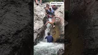 Watch these brave men save a boy stuck at a mountain waterfall #missiontorescue #heroic