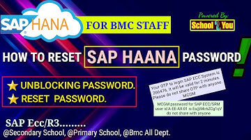 SAP HANA password Reset| Unblock Password|Sap Password Kaise Reset karte hai|How to Reset password