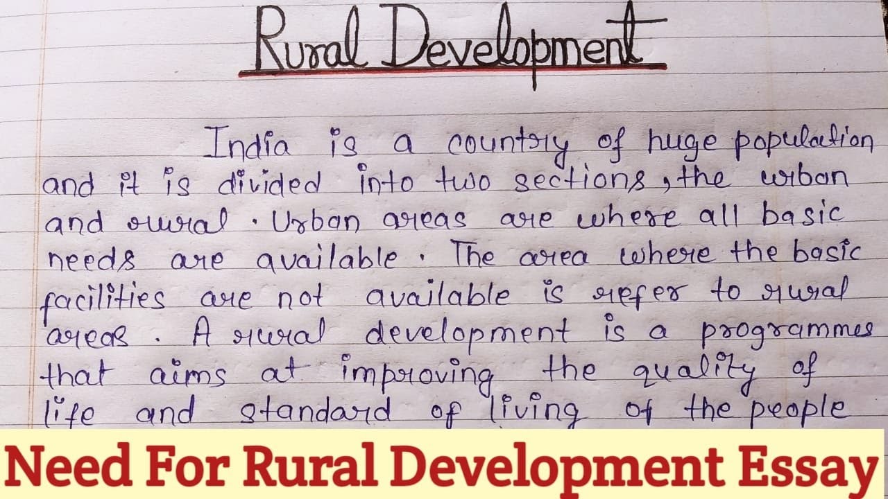 essay on rural development upsc