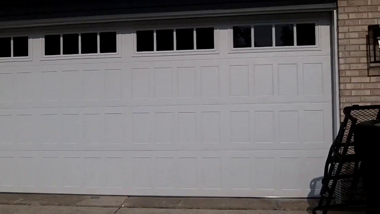 2583 shaker chi garage door tinted glass cuts down heat in garage YouTube