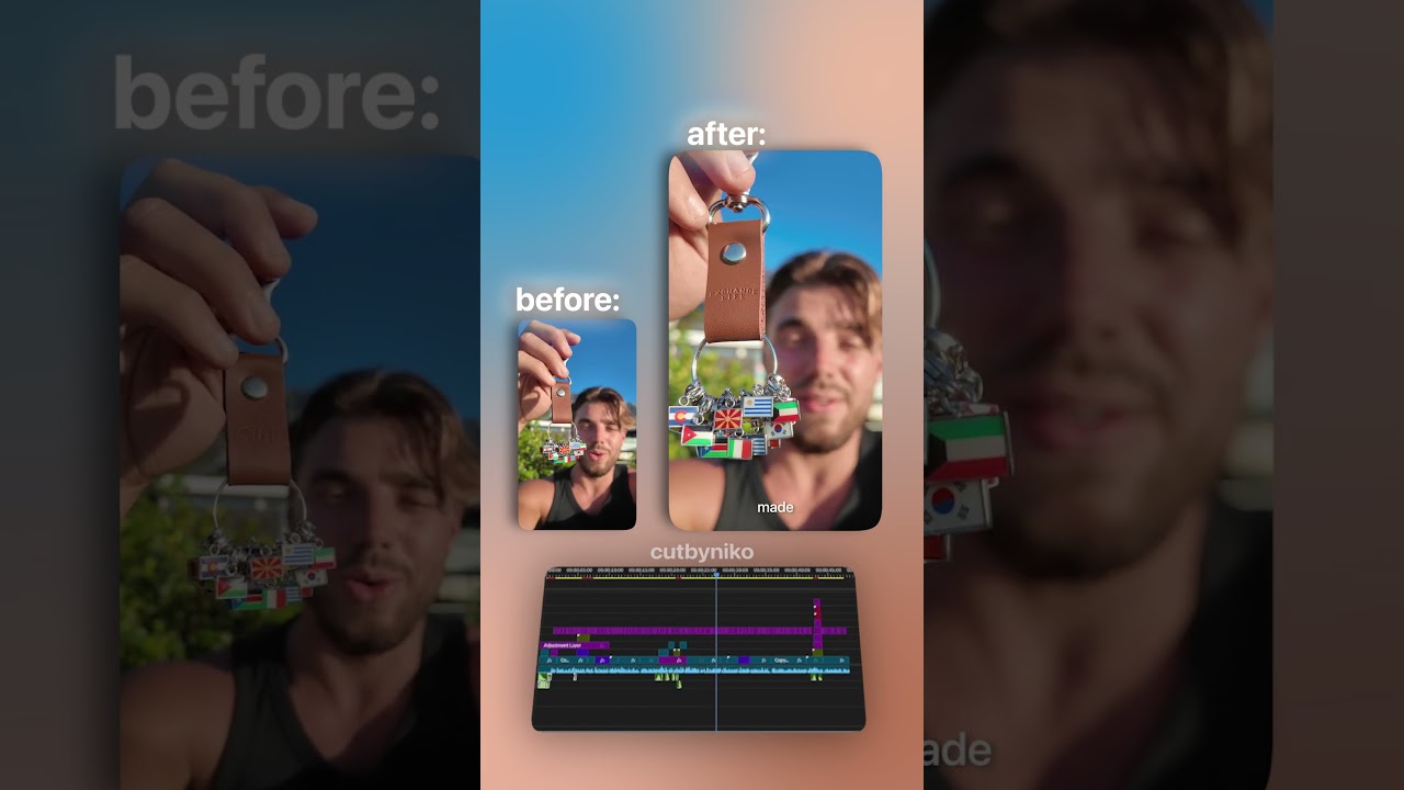 Before and after traveler's bracelet edit