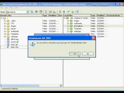 การอัพโหลดเว็บไชต์ขึ้น internet2 dreamweaver