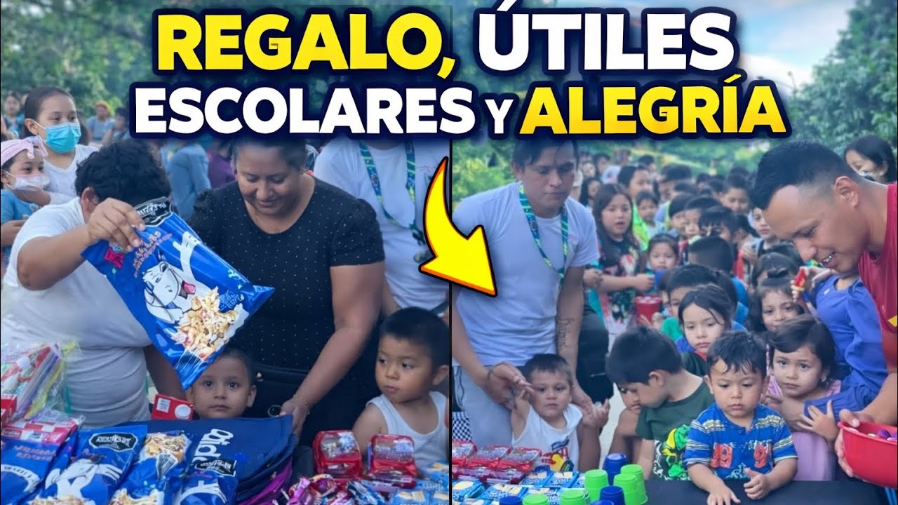 ✅Repartiendo Sonrisas: Regalo, Útiles Escolares y mucha Alegría 🎒✨