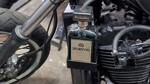 1987 Honda shadow pt30- DIY Liqueur bottle coolant overflow