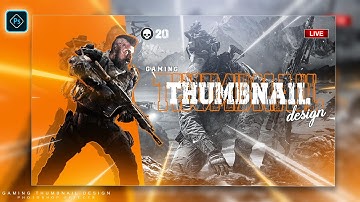 How To Make Gaming Thumbnail Design in Photoshop Tutorial